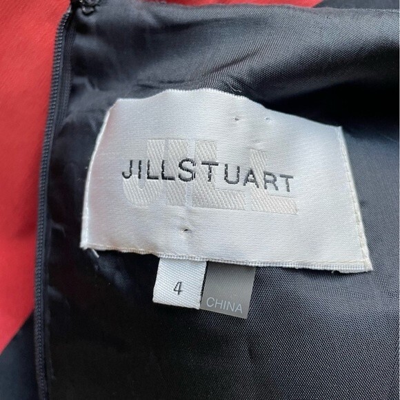 Jill Stuart Dress Women's Size 4 Black Copper Colorblock Peplum Cocktail A-Line - Picture 7 of 10